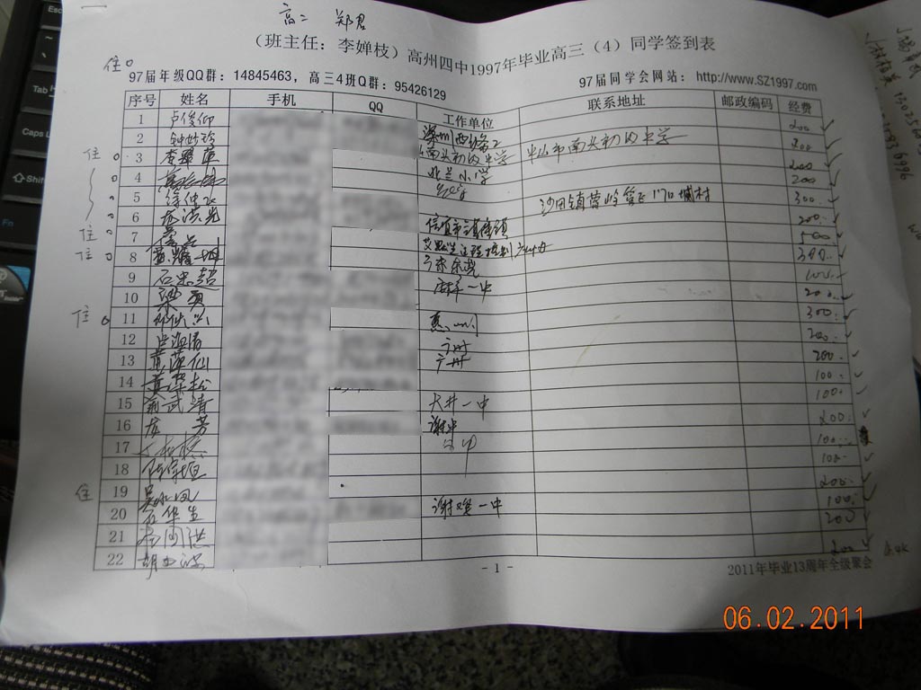 高三(4)经费收入